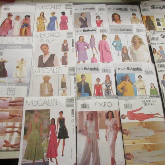 NEW UNCUT 100 Sewing Patterns Simplicity McCalls Butterick Women's Kids - Picture 5 of 5